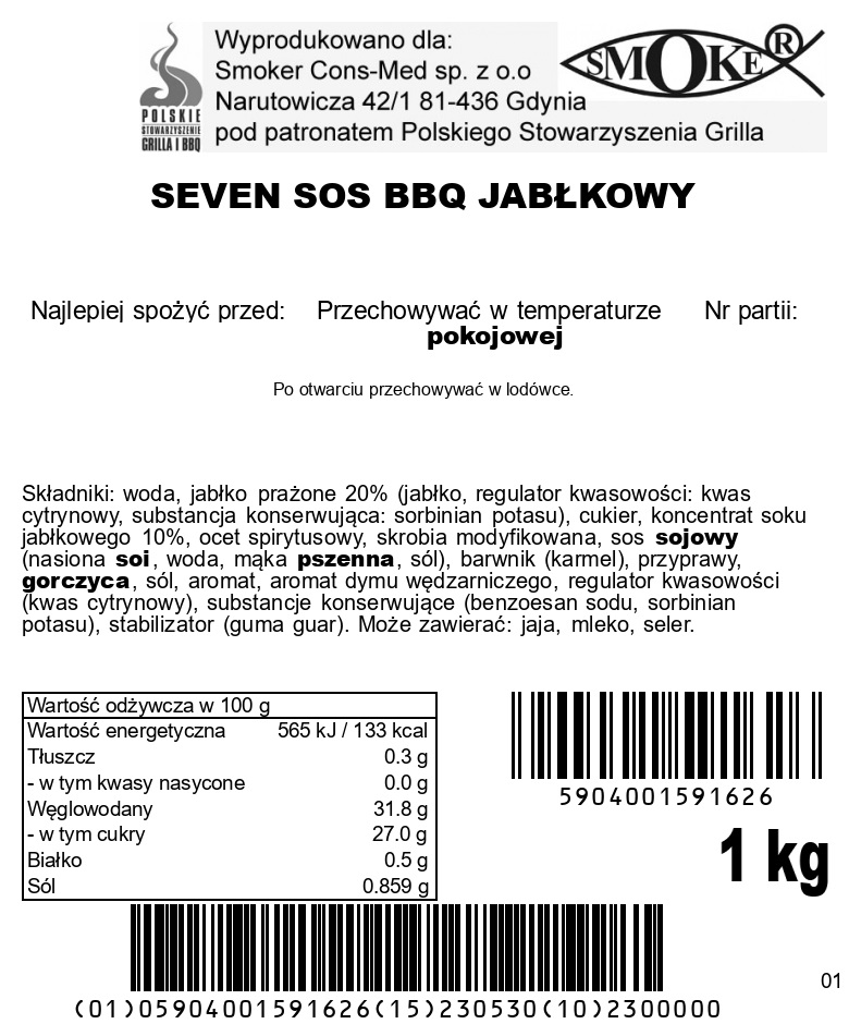 SOS BBQ JABŁKOWY