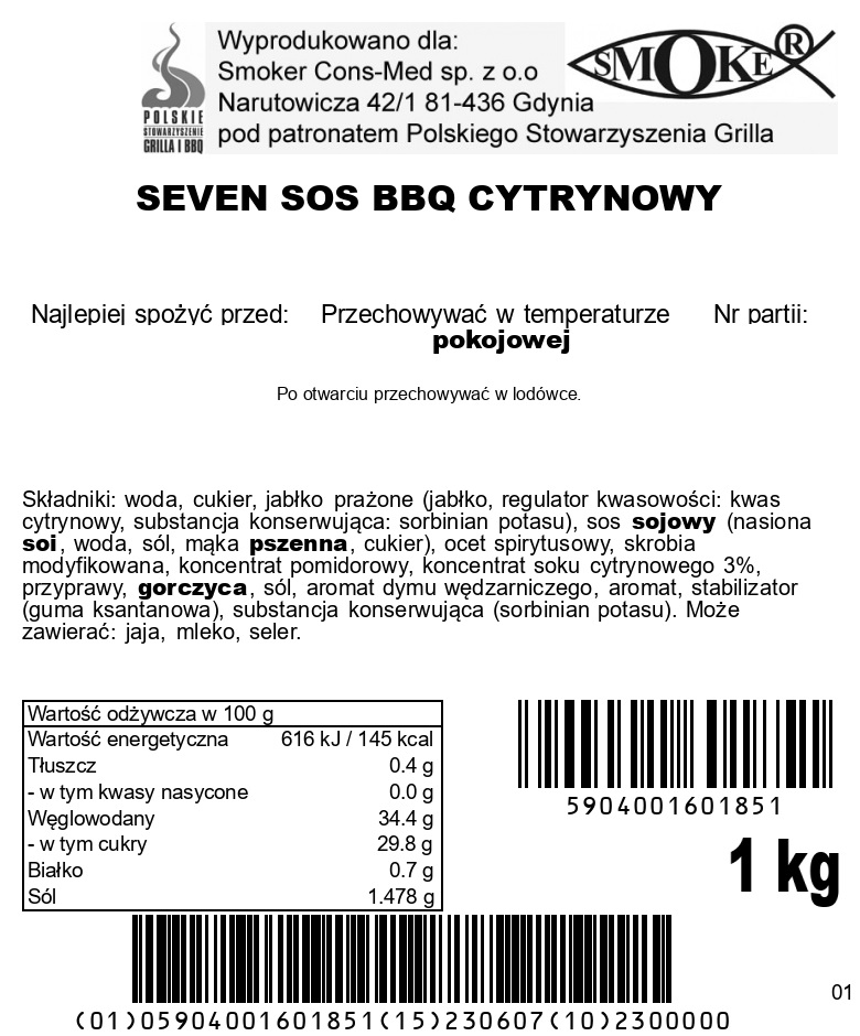 SOS BBQ JABŁKOWY